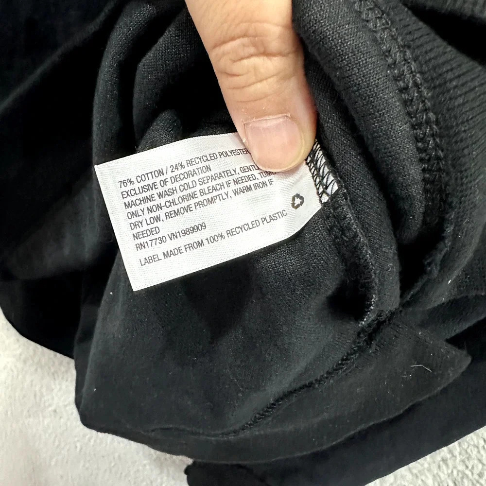 Joy Lab Velvet Sweatshirt Womens Medium Black Relaxed Fit Lounge Comfy Cozy NWT - Picture 4 of 7